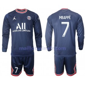 Maillot de Foot Paris Saint-Germain Mbappé 7 Domicile 2021-22 Manches Longues - Enfant